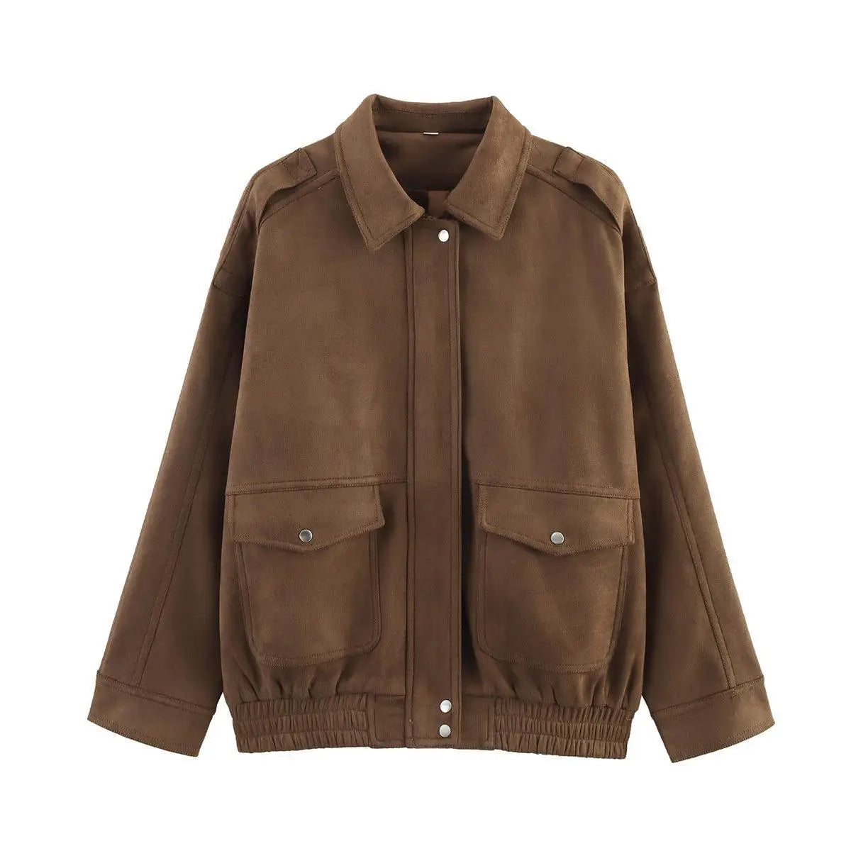 Veste en daim décontractée pour femmes