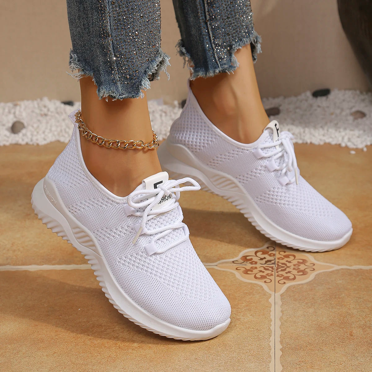 Chaussures de course légères et respirantes en maille pour femmes