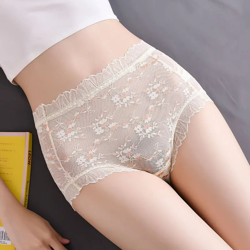 Culottes imprimé taille haute transparent pour femmes
