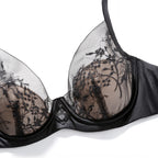 Ensemble soutien-gorge push-up à bonnets fins et culotte pour femmes