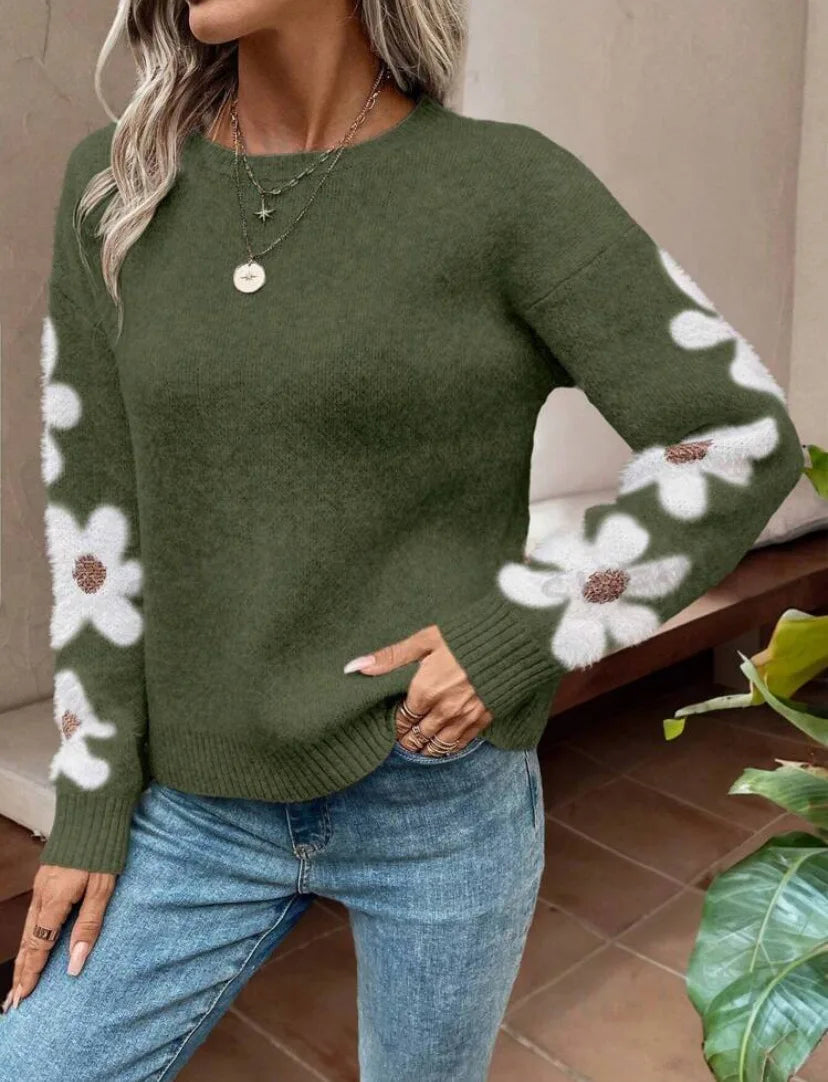 Pull en maille à manches longues pour femmes