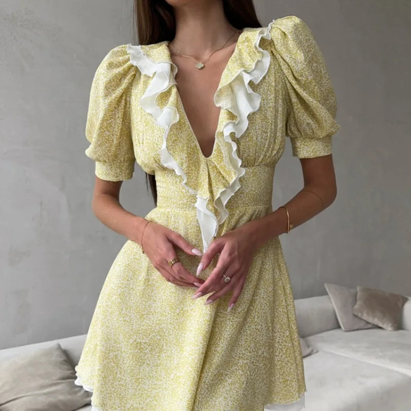 Robe élégante à imprimé floral pour femmes