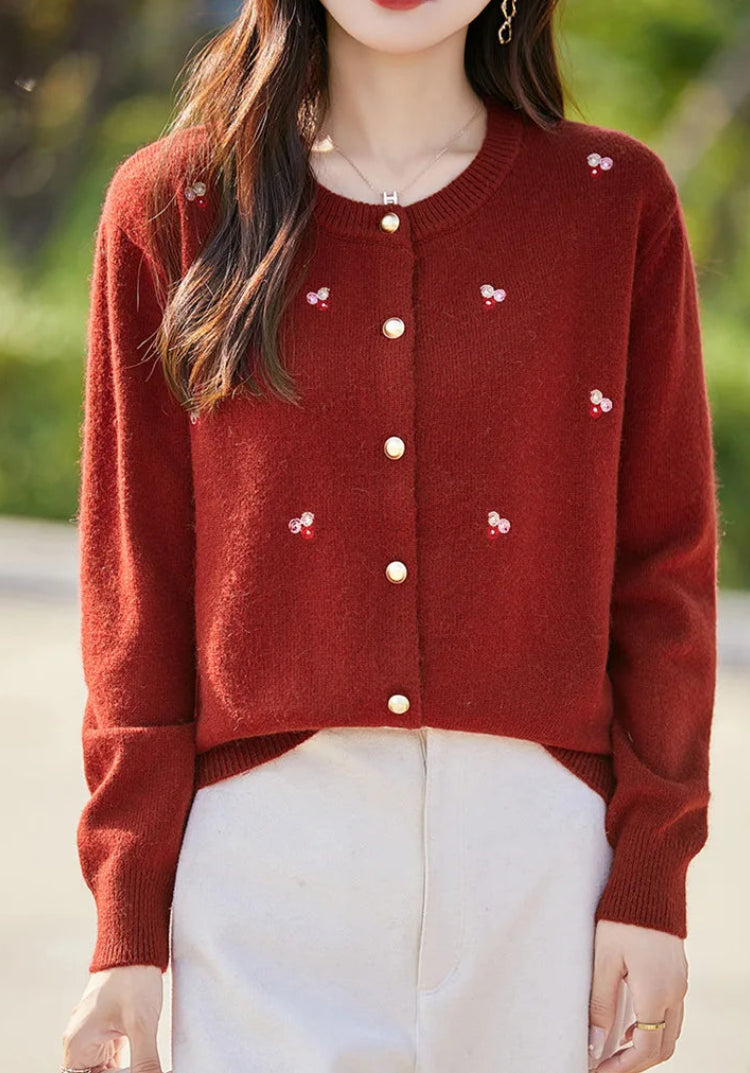 Pull coréen en tricot effet fourrure d'ours pour femmes