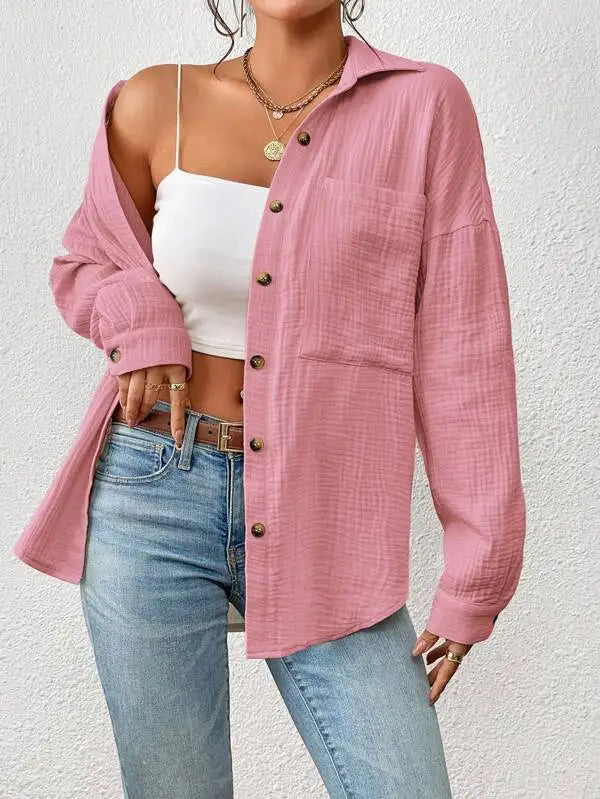 Chemises décontracté 100% coton pour femmes