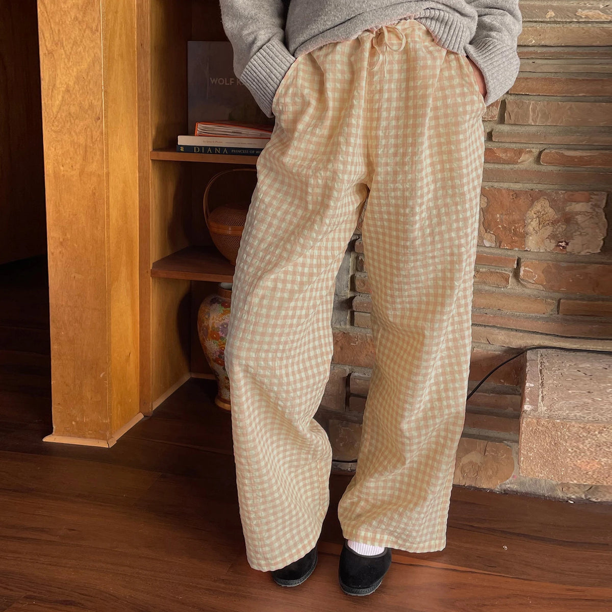 Pantalon Vintage Femme – Carreaux et Rayures