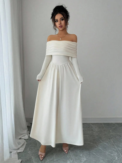 Robe Longue Trapèze Femme – Taille Cintrée