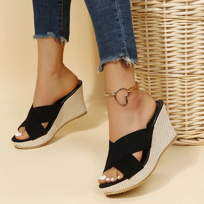 Sandales à talons hauts et semelles épaisses pour femmes