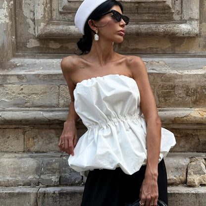 Bustier Blanc Sans Bretelles Femme – Look Chic