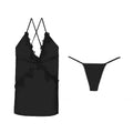 Chemise de nuit avec broderie dos nu pour femmes