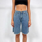 Short en jean ample vintage pour femmes