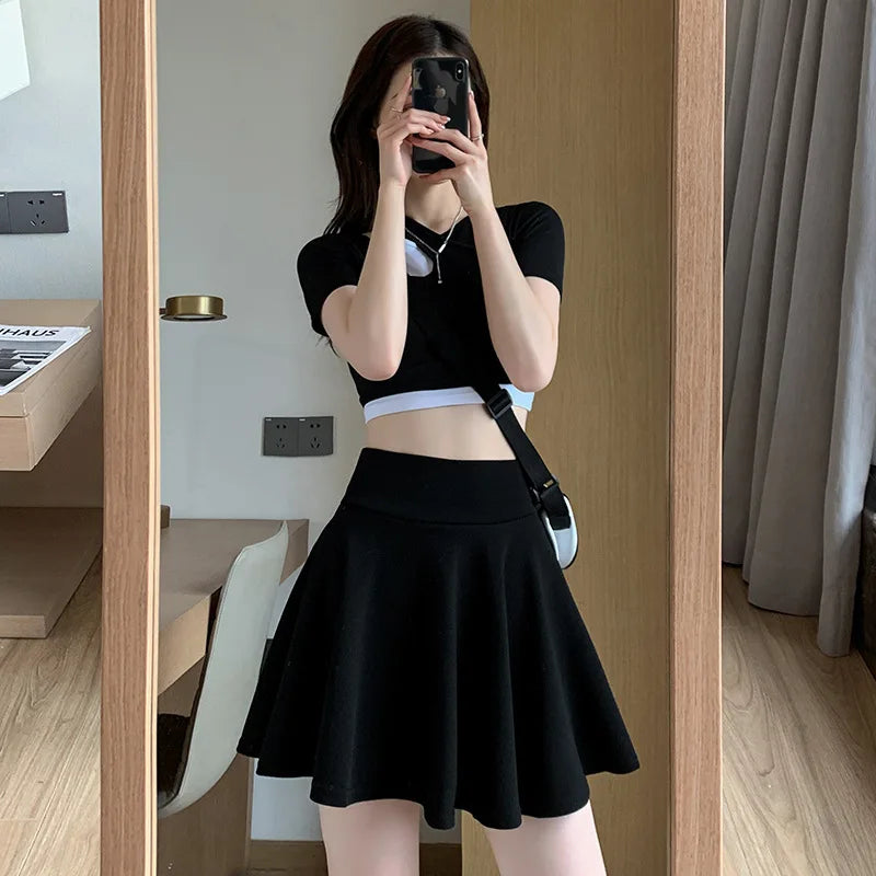 Jupes short plissées pour femmes