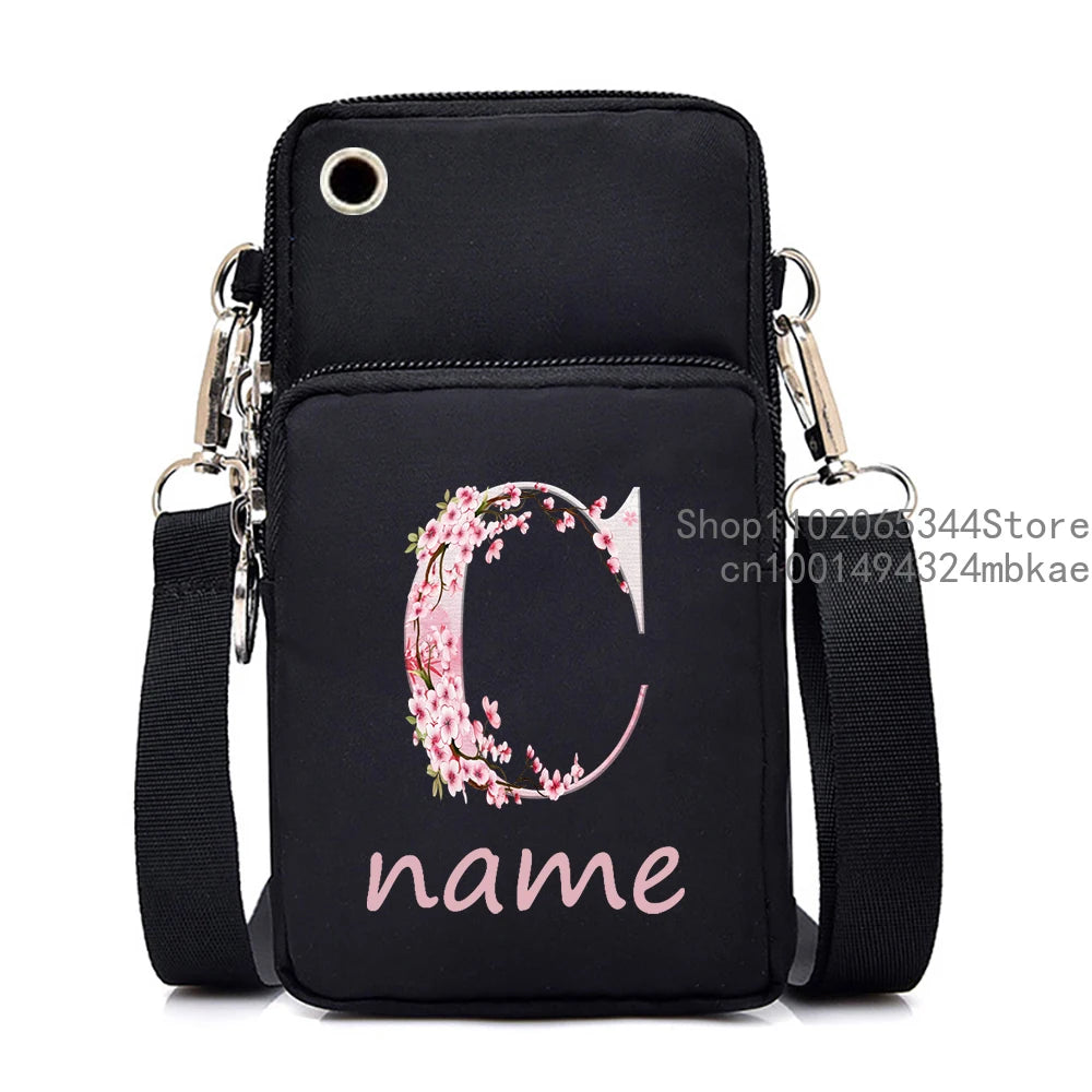 Sac à bandoulière pour téléphone portable floral pour femmes