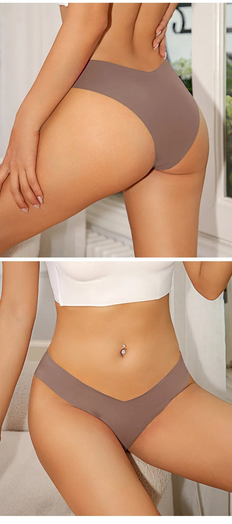Culotte sans couture de taille moyenne pour femmes
