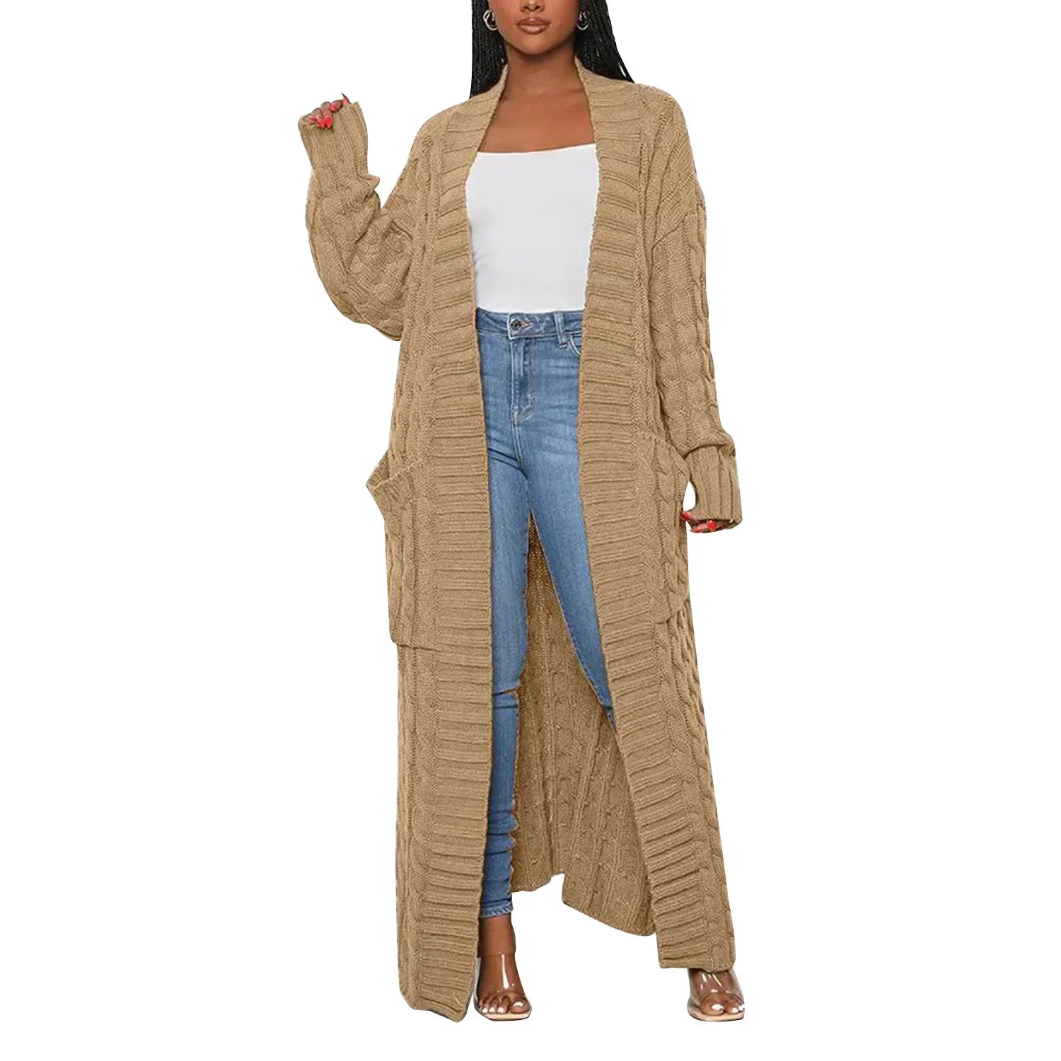 Pull-veste à manches longues sexy et décontracté pour femmes
