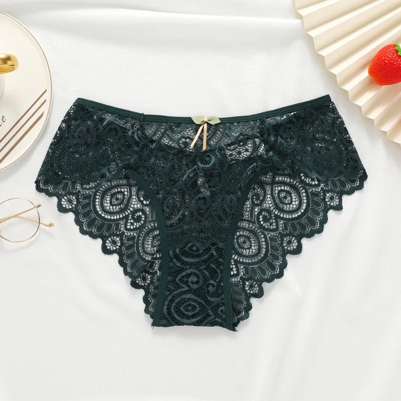 Culottes taille basse en dentelle pour femmes