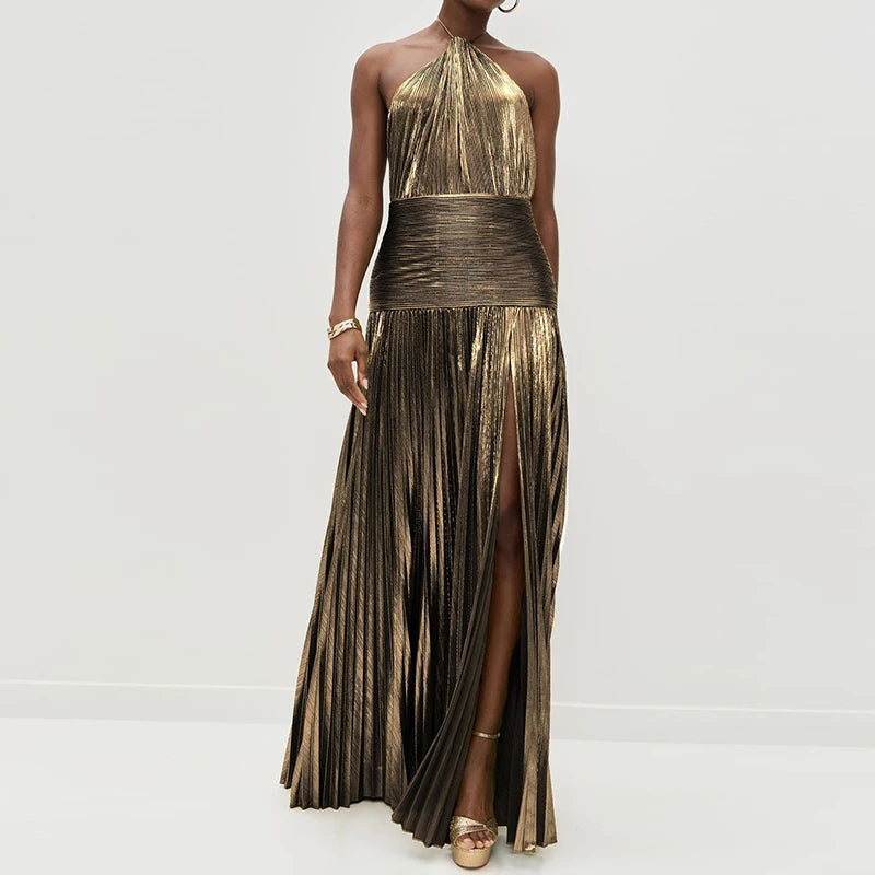 Robe sans manches et dos nu pour femmes