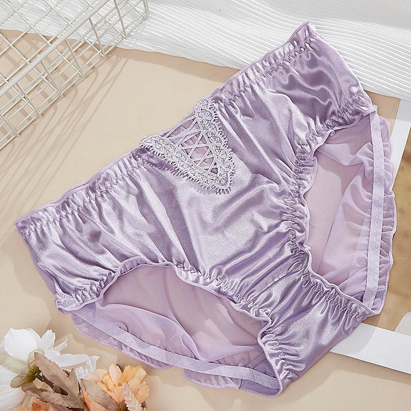 Culotte en maille de dentelle creuse sexy pour femmes