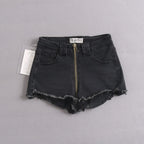 Short en jean à lacets pour femmes