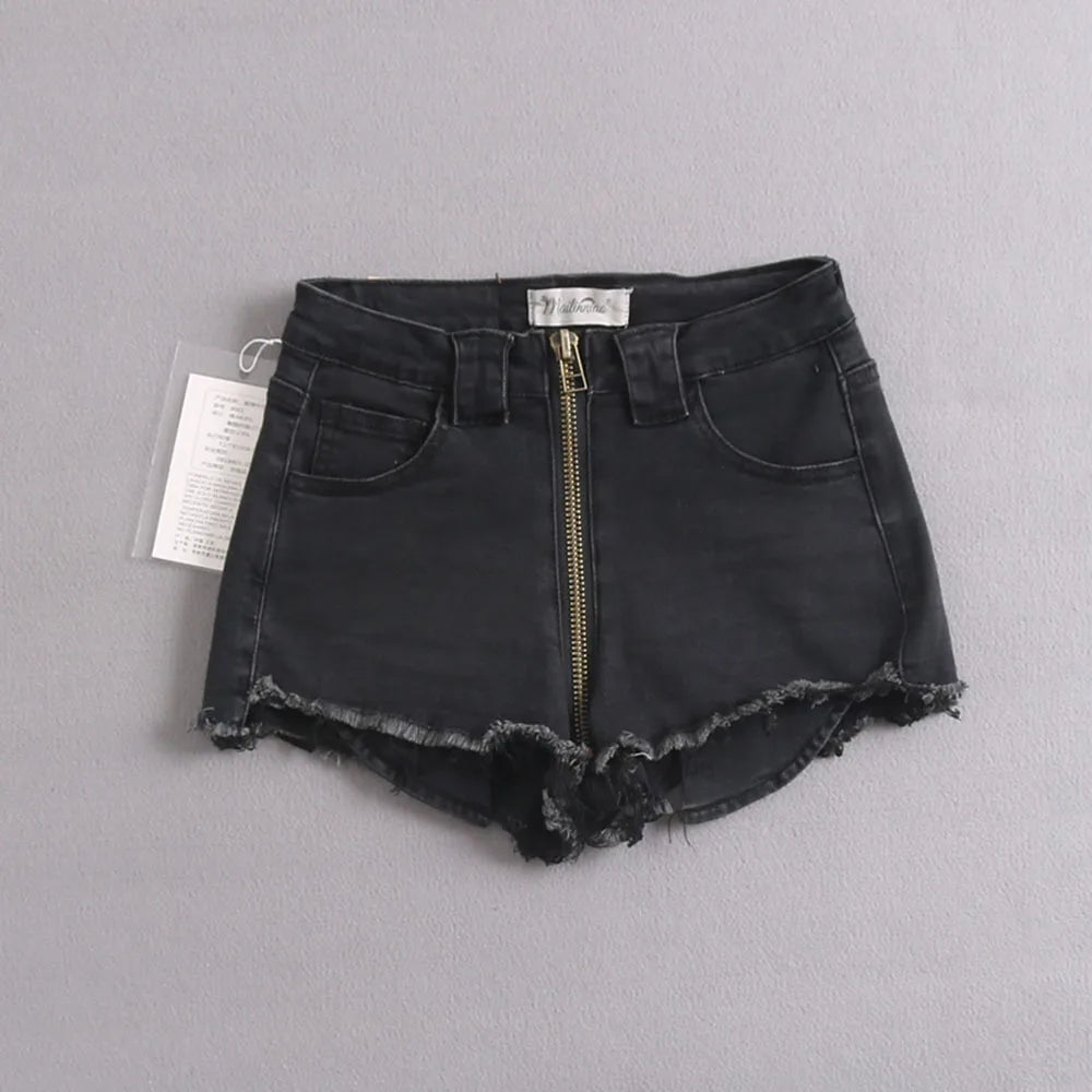 Short en jean à lacets pour femmes