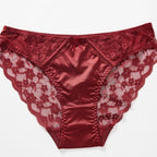 Ensemble soutien-gorge push-up en dentelle brodée de fleurs et culotte pour femmes