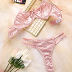 Ensemble de lingerie string et soutien-gorge confortables et amples pour femmes