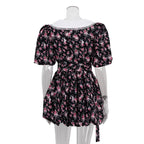 Robe courte élégante à imprimé floral pour femmes