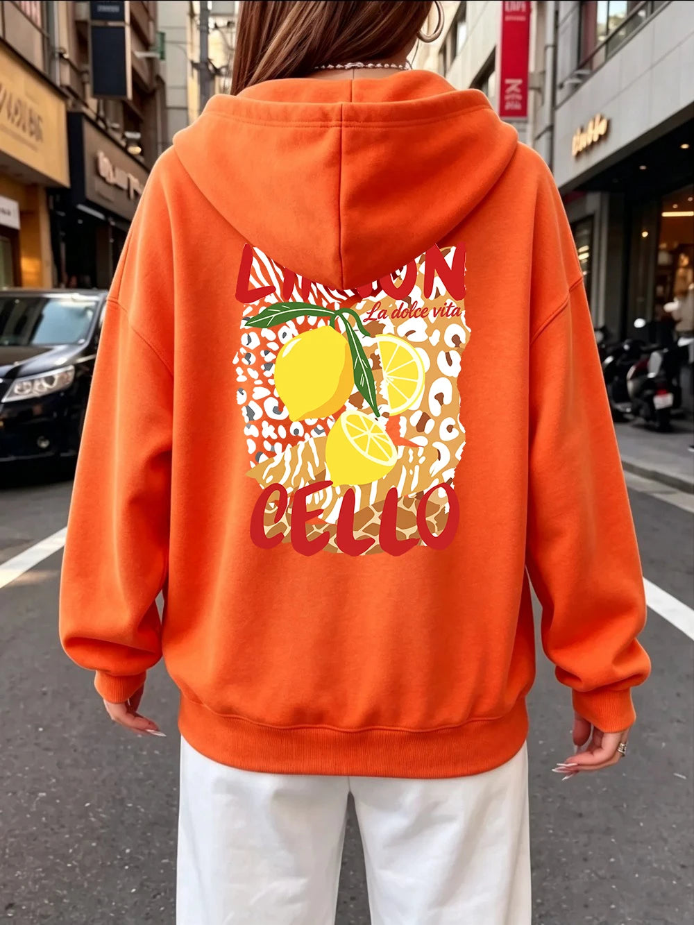 Sweat-shirts à capuche imprimés Limon Cello pour femmes