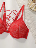 Soutien-gorge sexy avec boucle avant et bretelles arrière pour femmes