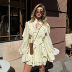 Robe mini à volants pour femmes