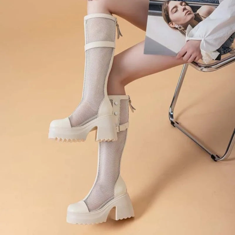 Bottes haute en cuir pour femmes