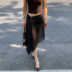 Jupe sexy à pois transparents pour femmes