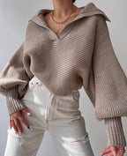 Pull court en tricot vintage pour femmes