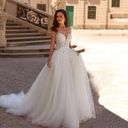 Robes de mariée sexy à bretelles spaghetti pour femmes