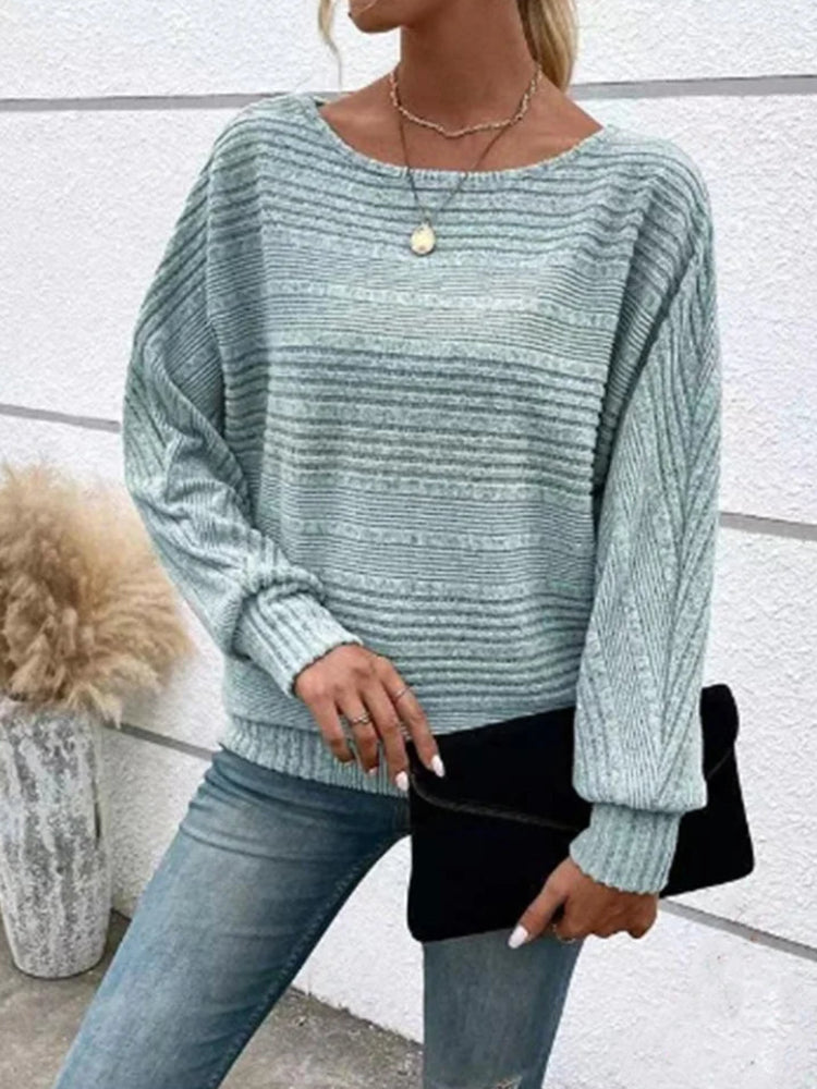 T-shirt décontracté à manches et col rond pour femmes