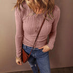 Pull en maille unie pour femmes