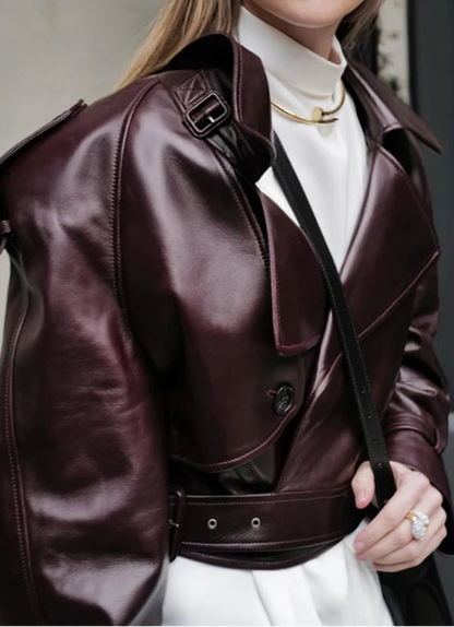 Veste Rétro Femme – Similicuir PU