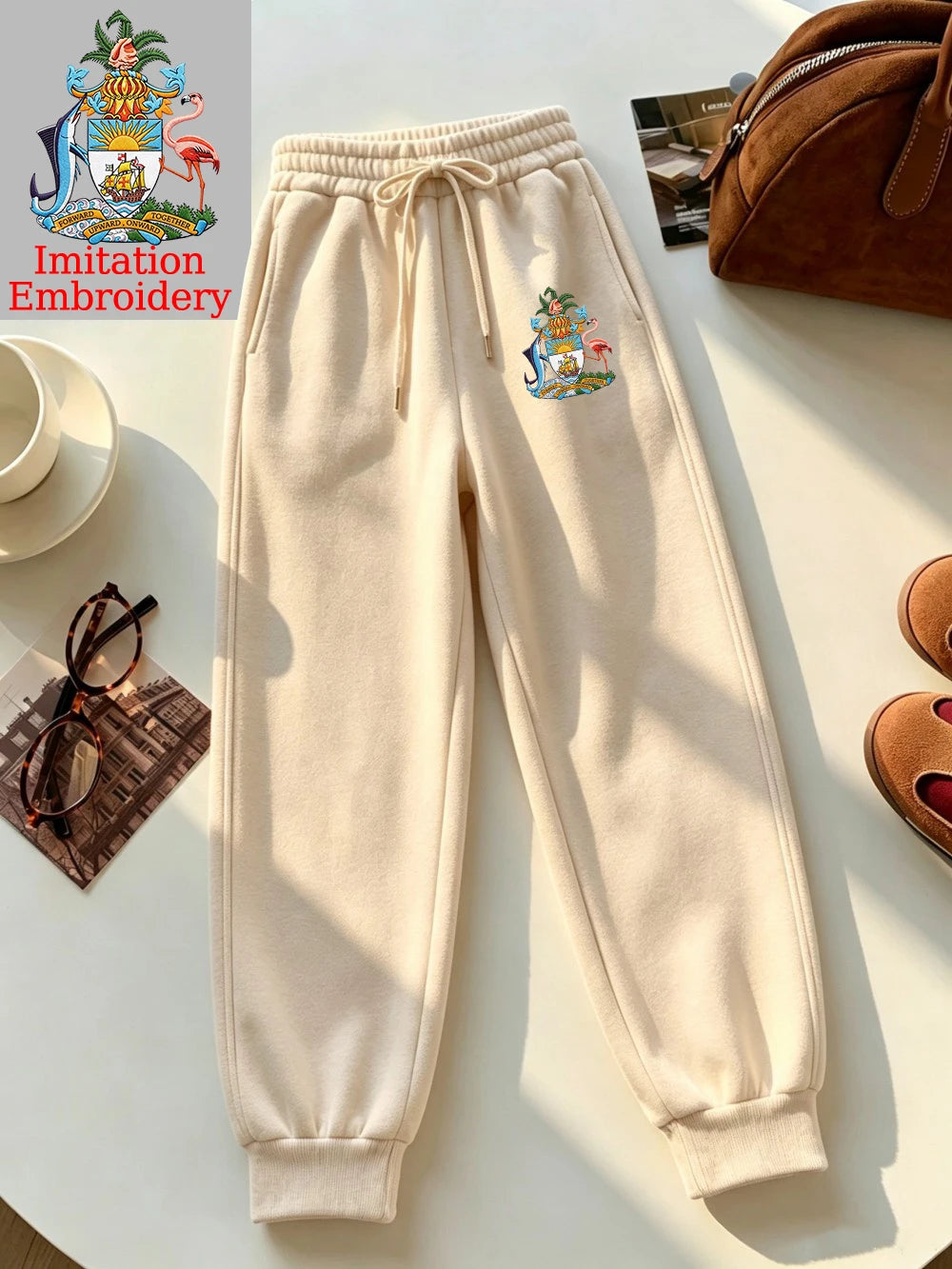 Pantalon de jogging imprimé emblème des Bahamas pour femmes