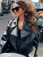 Veste en cuir pour femmes
