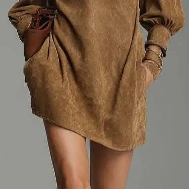 Robe courte trapèze amples et décontractée pour femmes