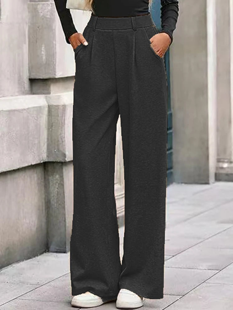 Pantalon côtelé décontracté pour femmes