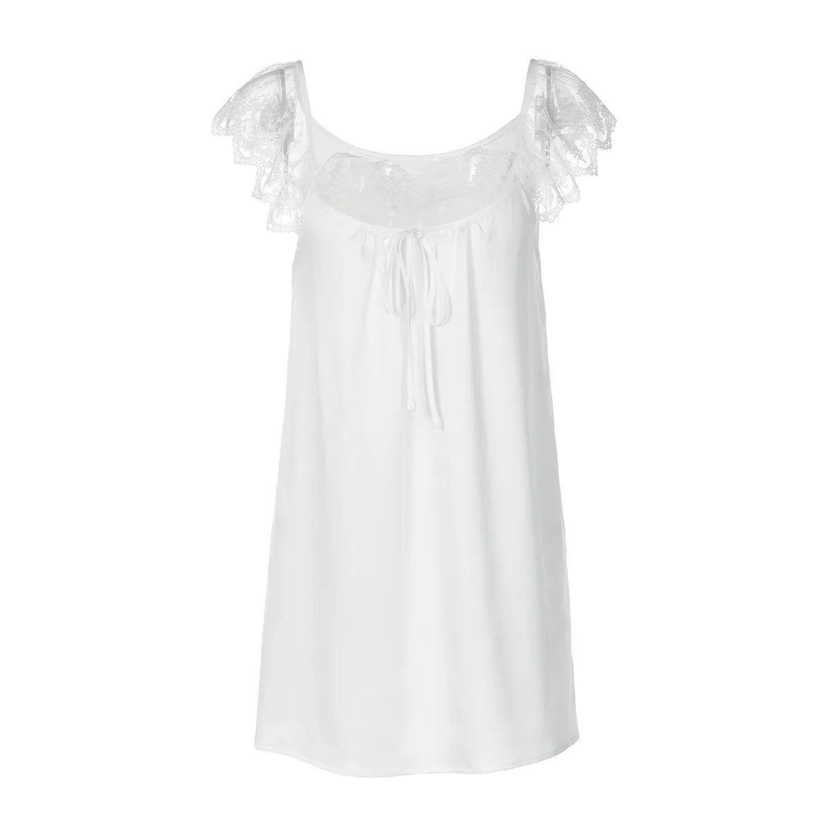 Mini-Robe Satin Femme – Dentelle et Dos Nu