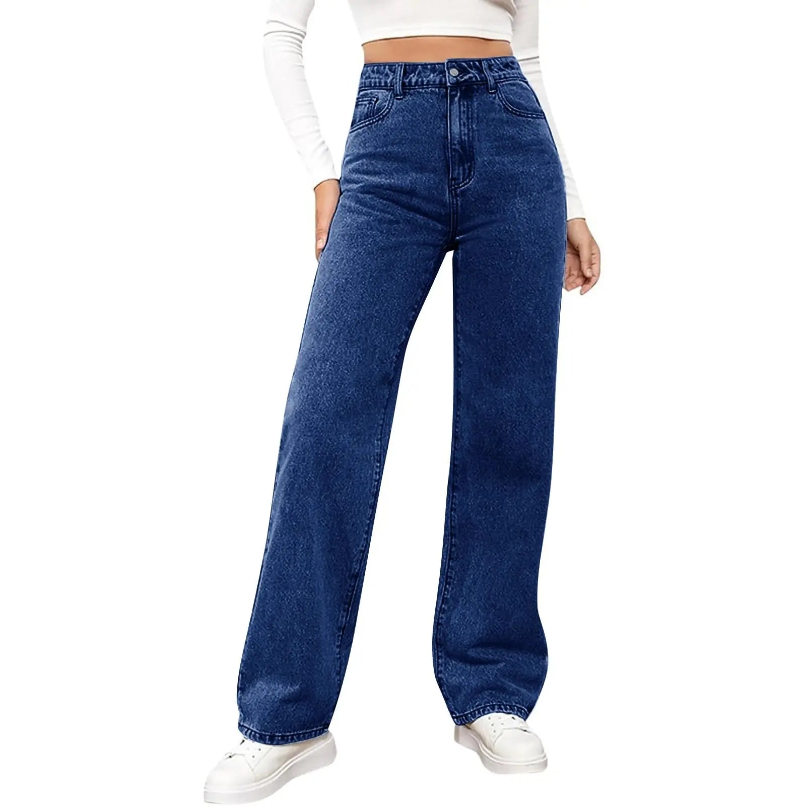Pantalon Jean taille haute pour femmes