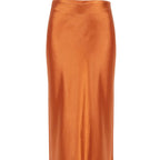 Jupe longue en Satin de soie pour femmes