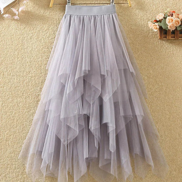 Jupe plissée en tulle pour femmes