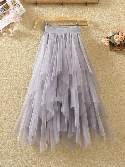 Jupe Femme en Tulle Plissé – Coupe Aérienne