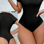 Body à manches courtes et col rond pour femmes