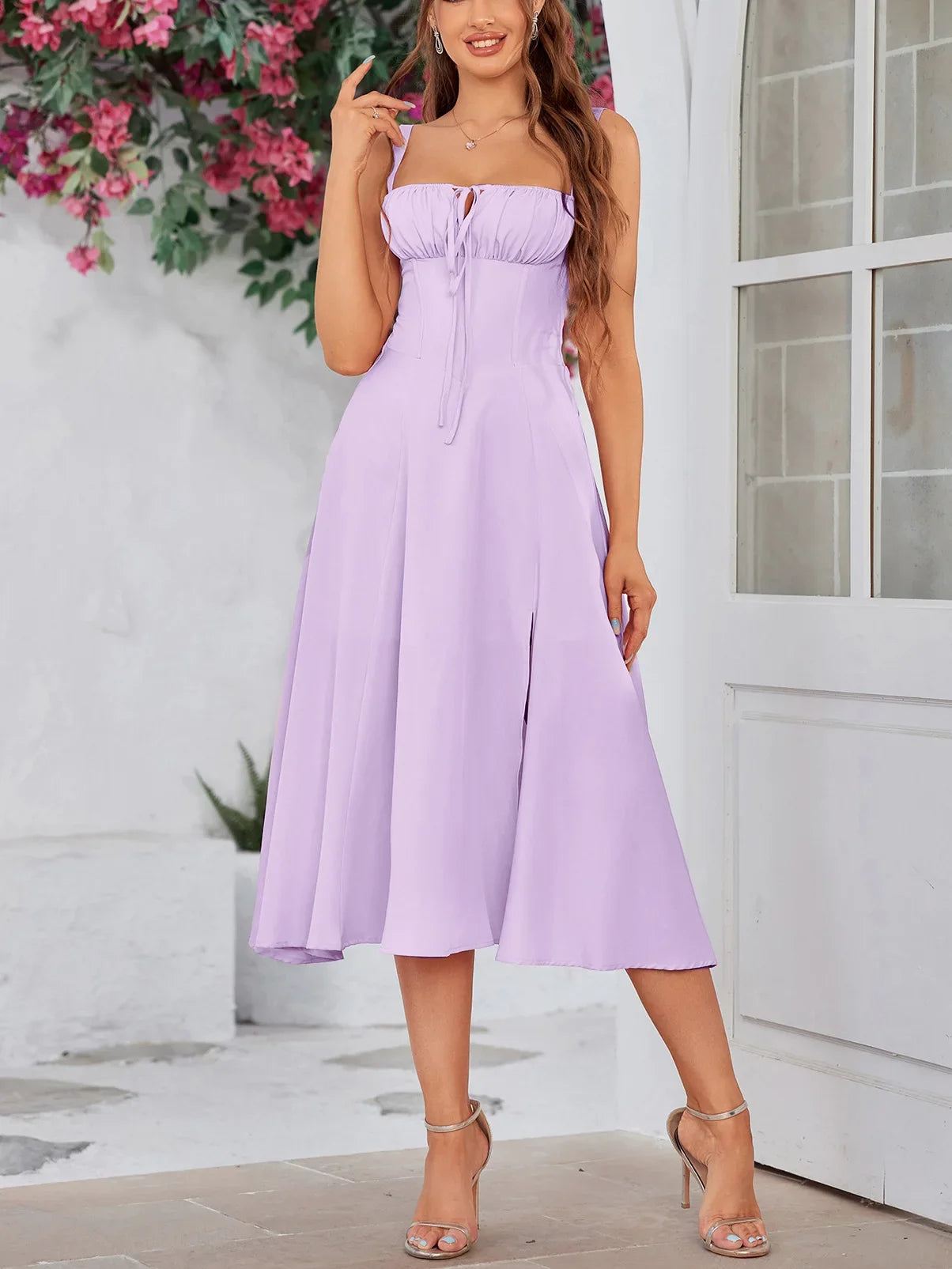 Robe longue sans manches pour femmes