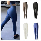 Leggings de yoga à pois en tricot sans couture pour femmes
