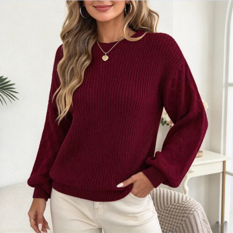 Pull Torsadé Femme – Maille et Col Rond