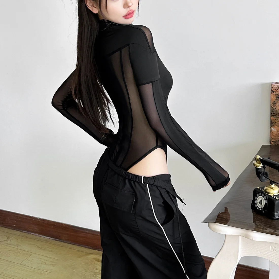 Body transparente pour femmes